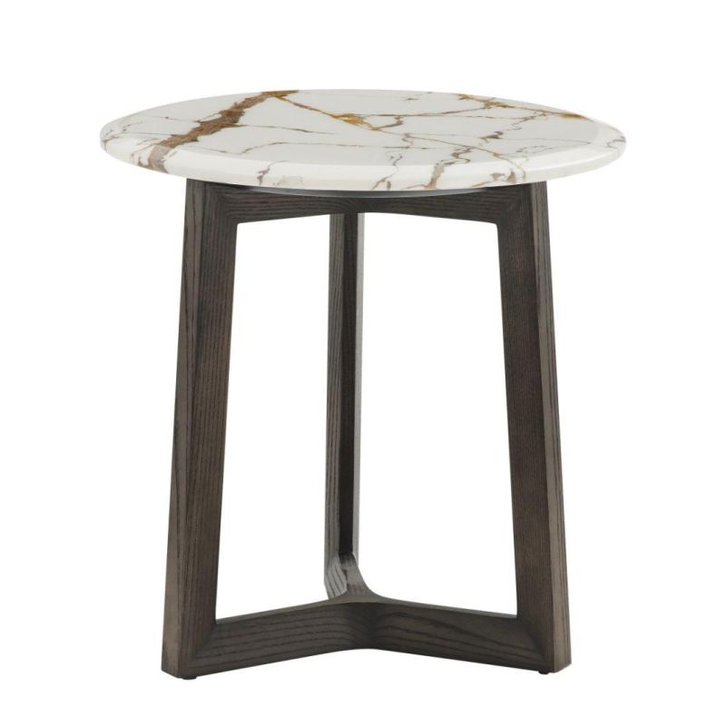 OEM Contemporary Marble Side Table Bedroom Furniture Lamp Table for Luxury Interior Decoration