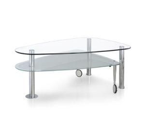 Movable Tempered Glass Coffee Table (CT092)