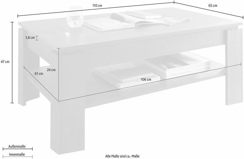 Deep-Colored Two-Layer Wooden Coffee Table with Heavy Feet