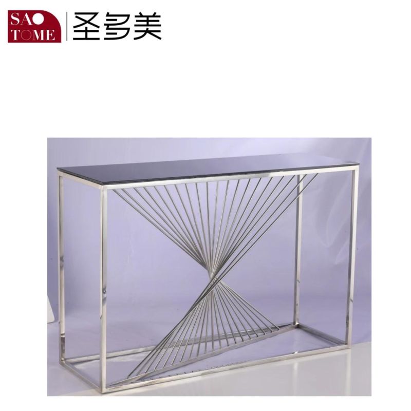 Modern Simple and Fashionable Living Room Furniture Square Glass End Table