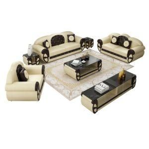 Germany Design Soft Miami Sofa 123 Sofa Set Black with White Color