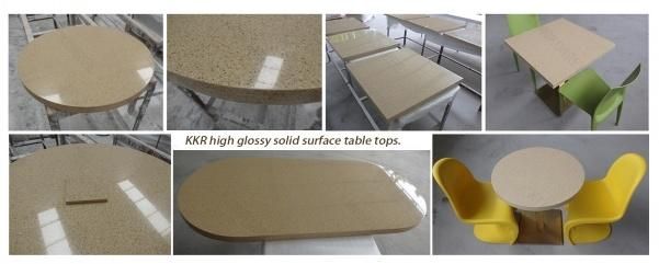 6 Seater Solid Surface Dining Furniture Restaurant Table and Chair