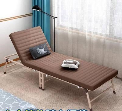 Green/Brown/Grey Color Single Person Folding Rest Bed with Mattress