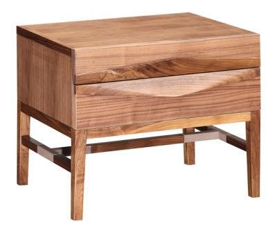 Bedroom Furniture Walnut Wood Leg Night Stand