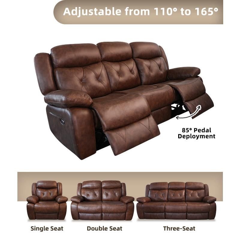 Functional High Quality OEM Leather Single Power Sofa Electric Recliner