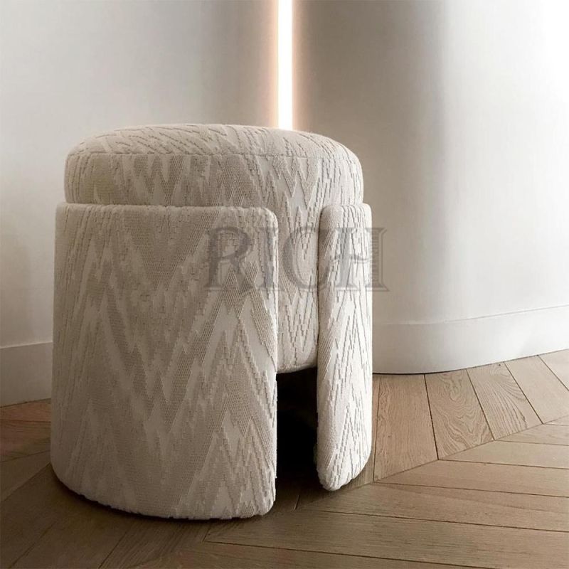 Circle Vanity Make up Stool MID Century Modern Footstool Cover Round Stools Modern Sofa Stool Ottoman