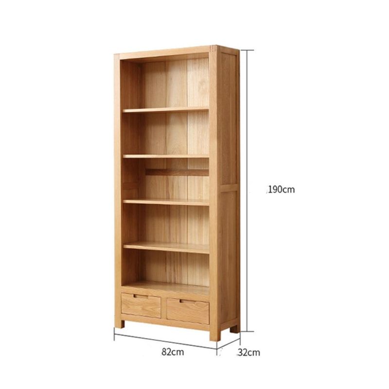 American Solid Wood Bookcase Neoclassical Country Study Furniture White Oak Bookshelf