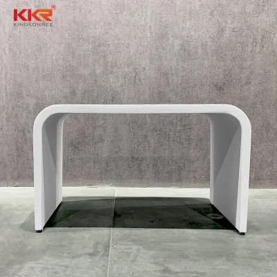 Glossy and Matte Finish White Standalone Stone Stool Bathroom Shower Stool Online Sells