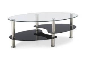 China Supplier Oval Glass Coffee Table