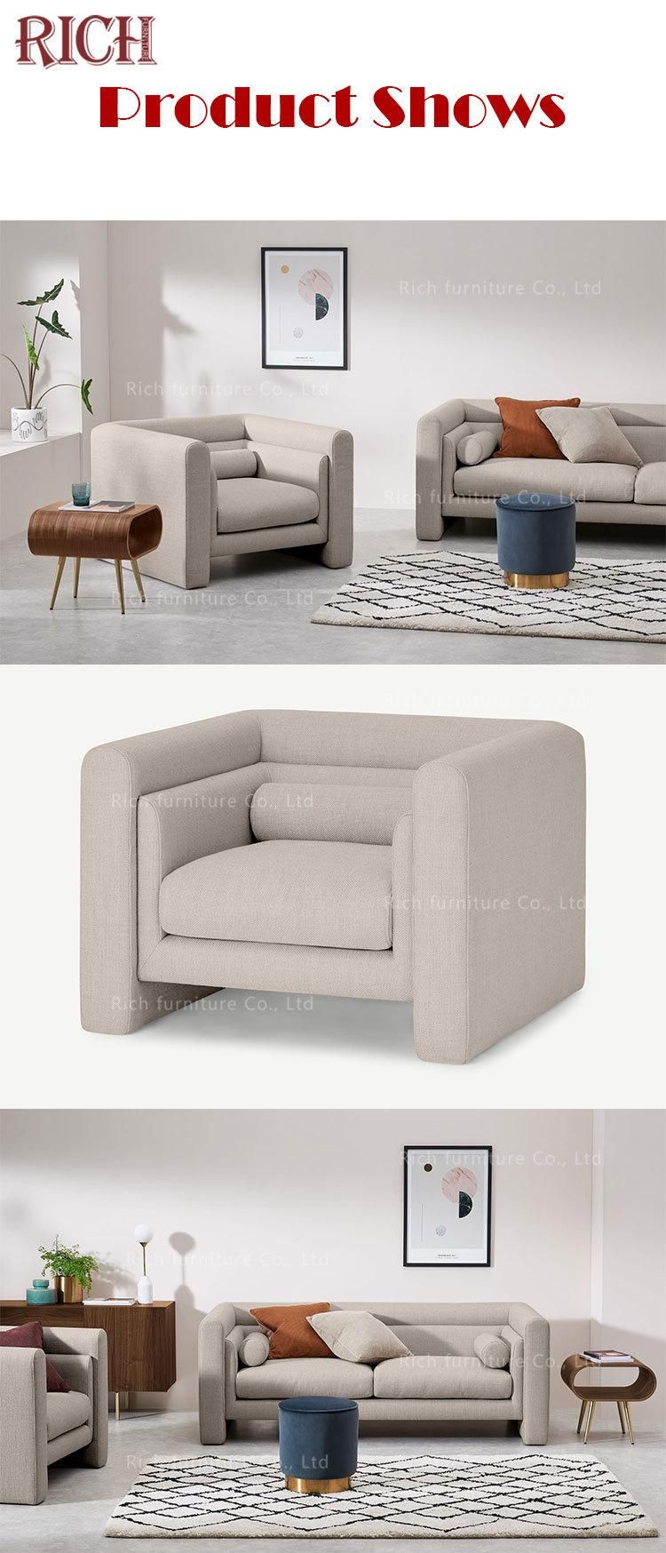 Modern Furniture Lounge Sofa Fabric Couch 2 Seater Living Room Upholstered Sofa