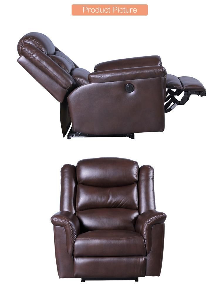 Electric Functional One Seat Air Leather Living Room Sofa Recliner