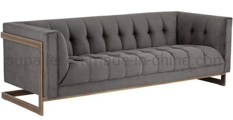 Hot Sale Nordic Style Home Furniture Grey Fabric Leisure Sofa