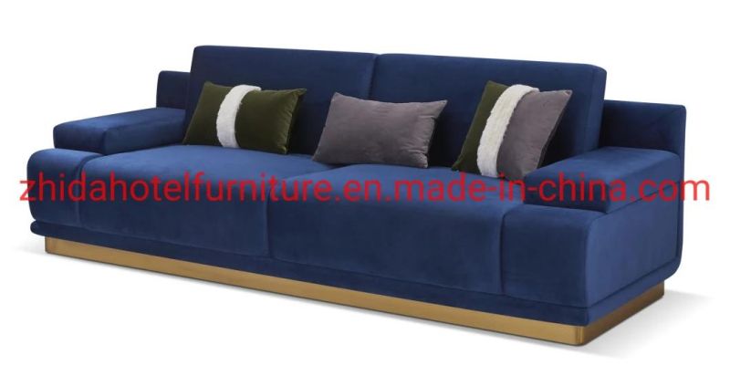 Luxury Living Room Furniture Home Velvet Sofa for Hotel Villa