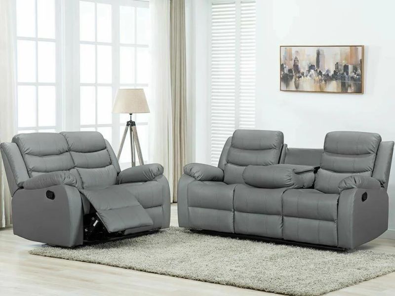 Jky Furniture Hot Sale Modern Luxury Couch Home Furniture Sectional Motion Living Room Air Genuine Leather 3 Piece Sofa Set