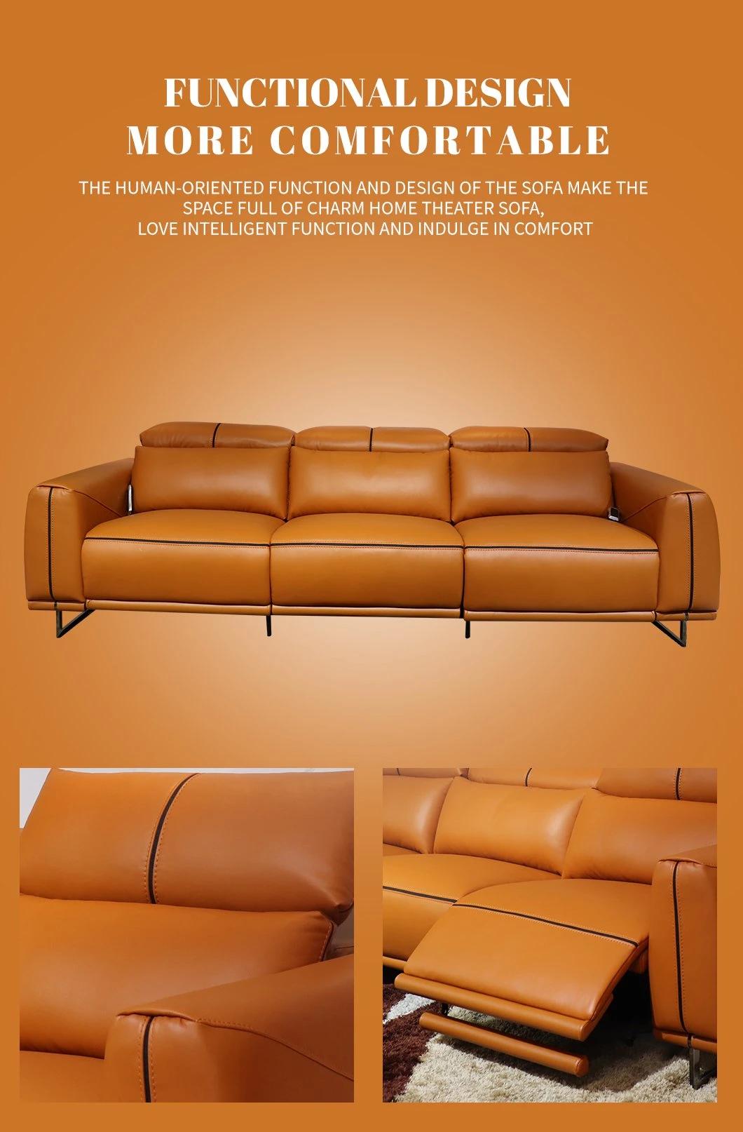 Hot Modern Minimalist Electric Sofa Recliner PVC Functional Sofa Bed Living Room Combination Sofa