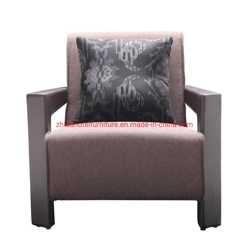 Solid Wood Frame Living Room Furniture Fabric Modern Hotel Chair