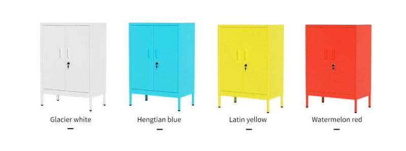 Metal 2 Door Cupboard Home Furniture Cheap Sideboard Side Storage Cabinet for Sale