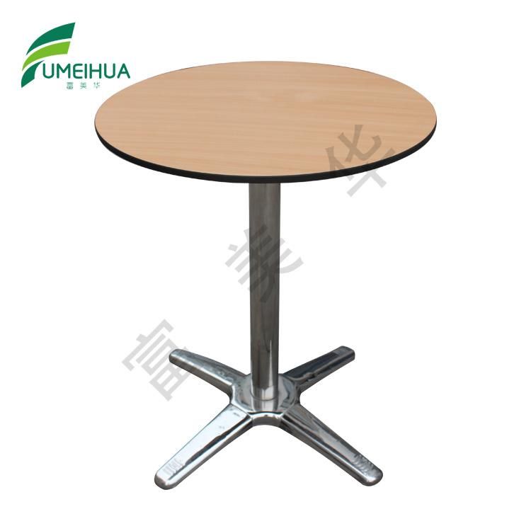 Durable Compact Laminate White Dining Table with HPL Top