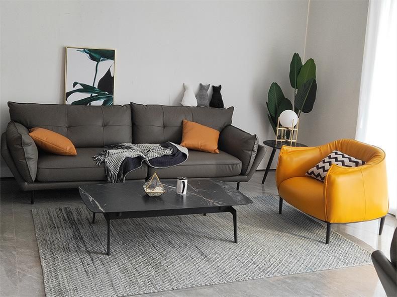 Modern Italy Living Room Sofa 1 Seat Leisure Sofa Hotel Office Home Furniture Leather PU Sofa Armchair 1+2+3 Seat