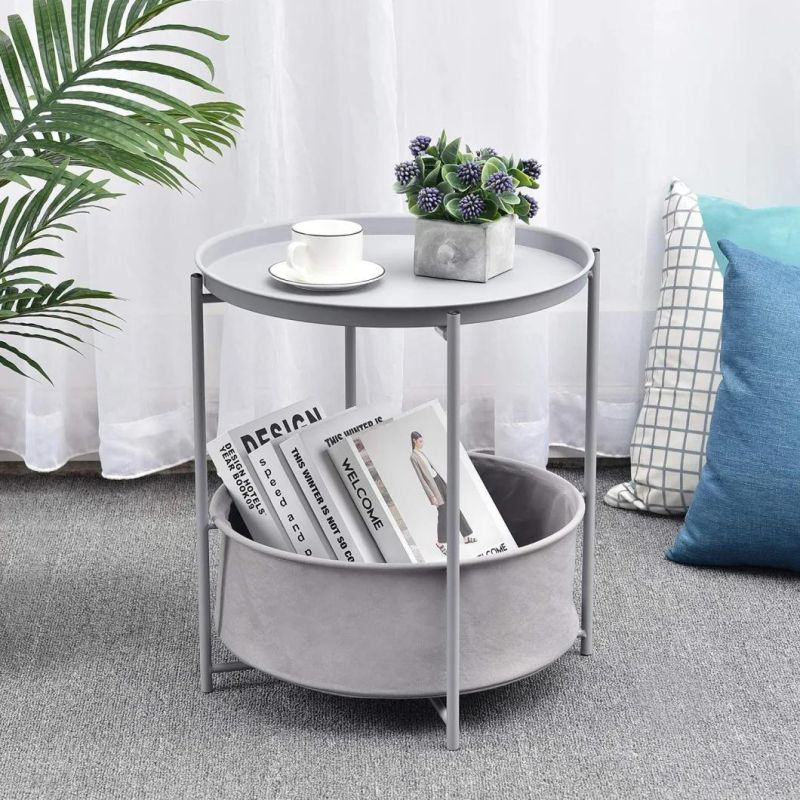 Modern Minimalistic Living Room Furniture Round Coffee Table with Storage