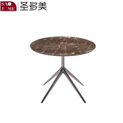 Modern Simple Hotel Family Living Room Rock Board Round Table