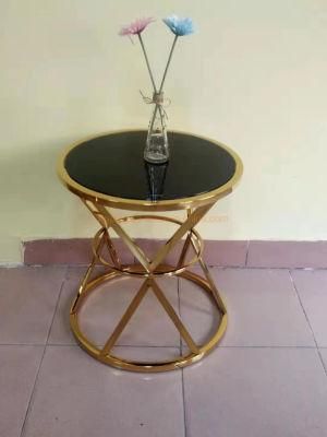 Dining Table Set Trendy Metal Side Table Black Glass Round End Lamb Table