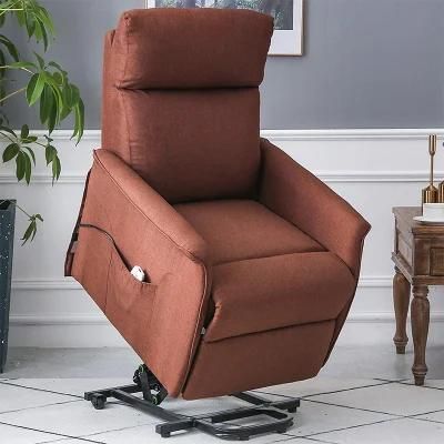 Electric Power Lift Elder Recliner Sofa Home Furniture with Two Point Massage and Heat Functional Bright Warm Color for Living Room Sofa