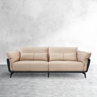 Genuine Leather Couch Contemporary Lounge Seating Modern Upholstered Home Furniture Fabric Sofa for Living Room