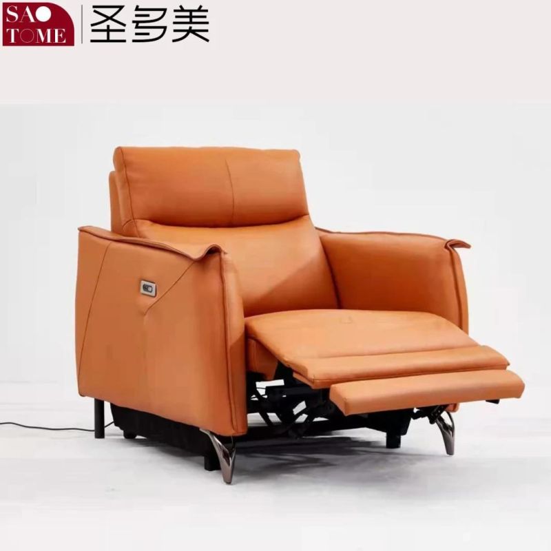 Modern Comfortable Private Cinema Leather Retractable Functional Sofa