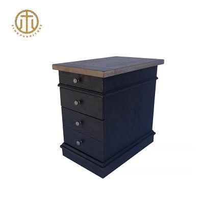 Multi Function coffee Table Antique End Table Square Metal Side Table or Bedroom Bedside Table