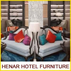 Wooden Lounge Linen Modular Sofa for Hotel Lobby