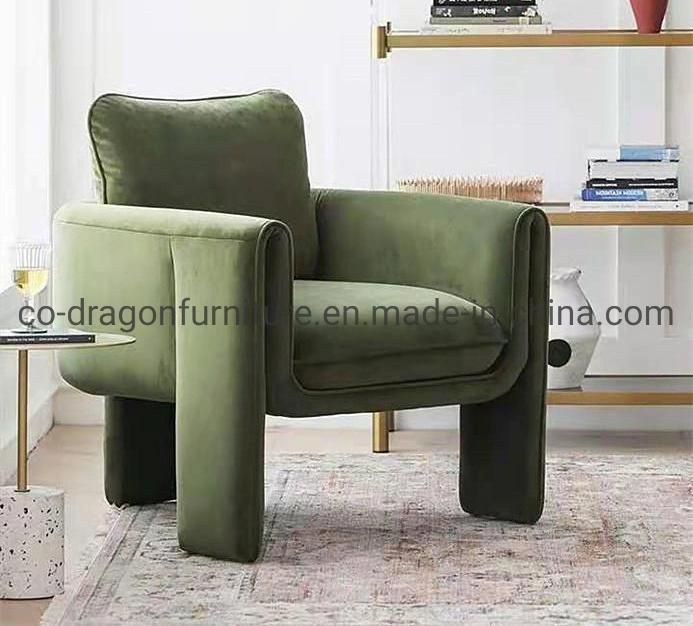 2021 New Design Wooden Frame Fabric Leisure Chair with Arm