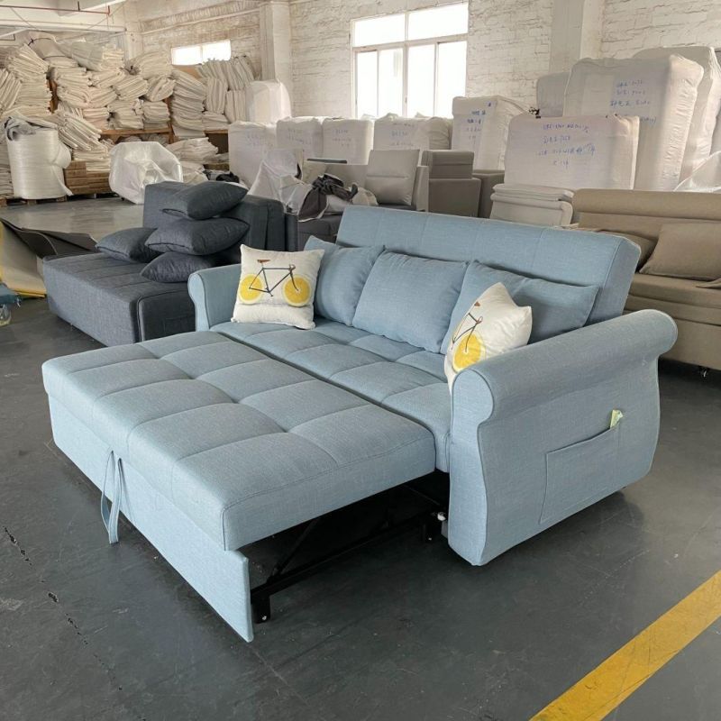 Fabric Sofa Bed Dual-Use Foldable Small Apartment Living Room Apartment