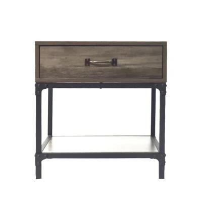 Studio Collection Side Table Antique Furniture with Storage Shelf