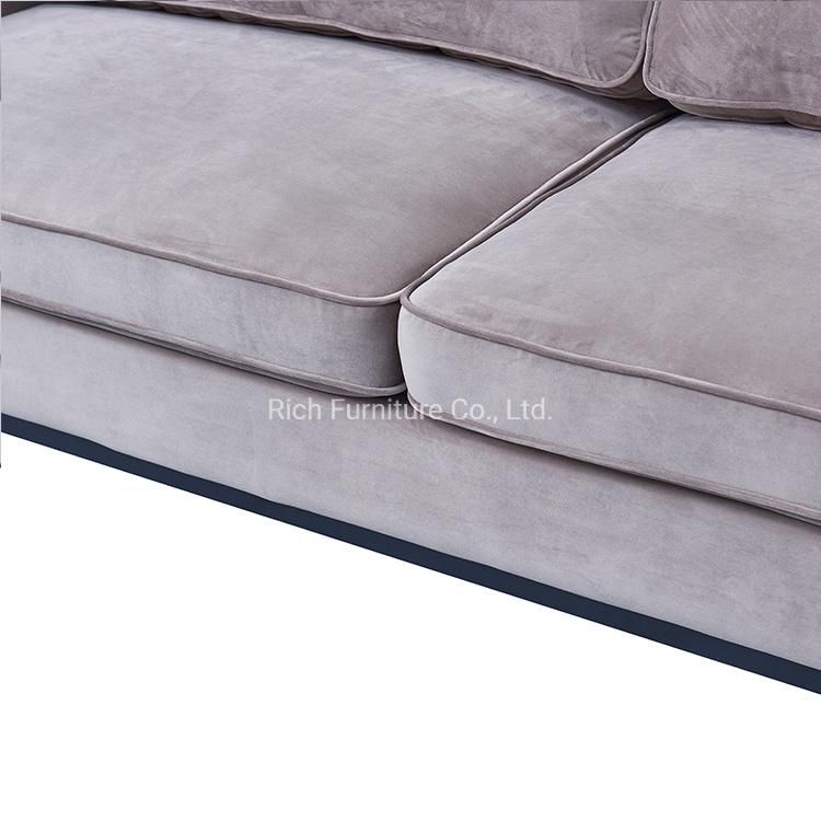 Modern Living Room Home Leisure Velvet Furniture Set Sofa Couch for Hotel Event Usage