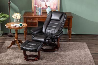 Jky Furniture Modern Design Leather Leisure Chair with Ottoman and 8 Points Vibration Massage Functions (2 In Ottoman 6 In Chair)