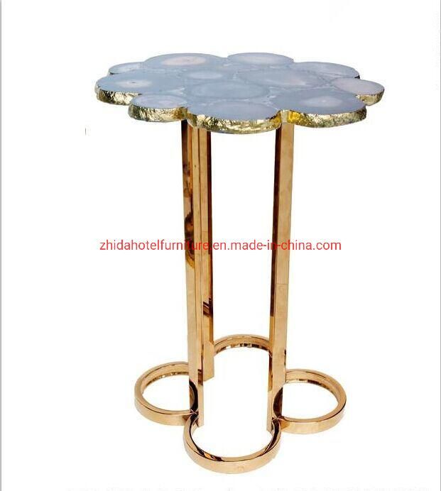 Home Furniture Living Room Sets Gold Center Table Modern Marble Coffee Table