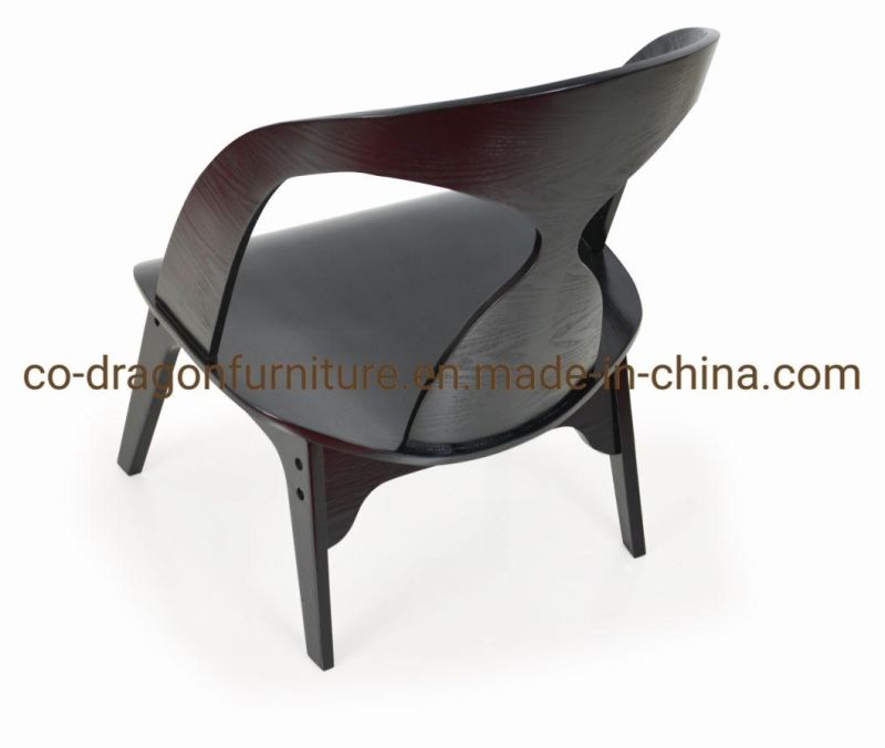 Modern Black Paint Wood Leisure Chair for Living Room Furniture