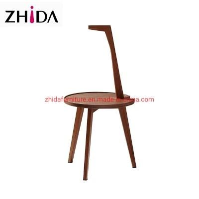 Zhida Modern Design Wooden Home Furniture Living Room Sofa Side Round Table Villa Bedroom Bed Side Nightstand Walnut Solid Wood Table