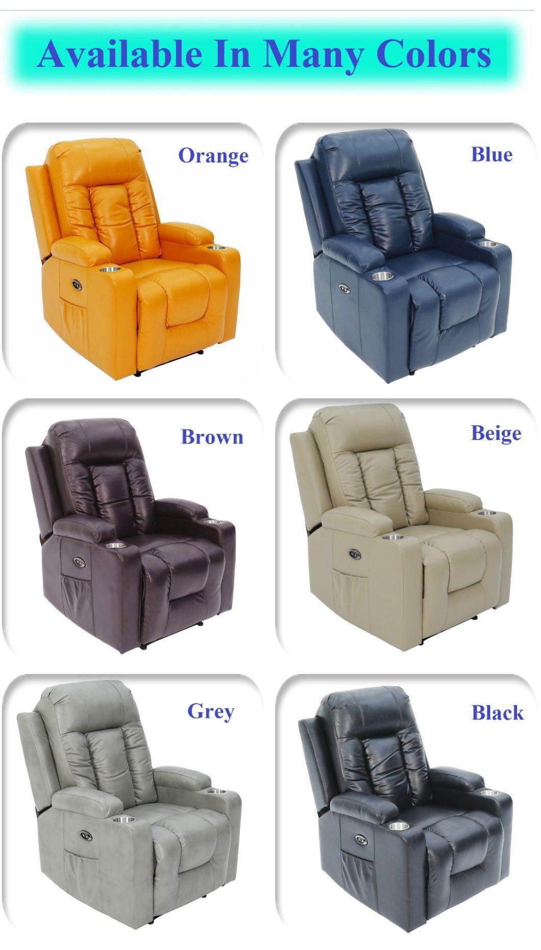 Jky Furniture Geeksofa China Manufacturer Living Room Air Leather Relax Power Electric Recliner Chair with USB Charger