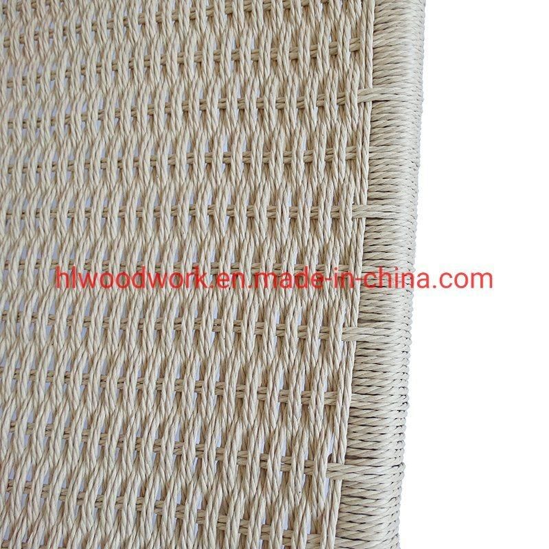 Saddle Chair Ash Wood Frame Natural Color with Woven Fabric Rope Without Arm Leisure Chair Resteraunt Chair Furniture