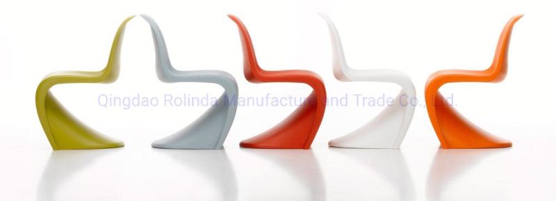 New Design Plastic S Shape Banquet Garden Dining Chair Injection Molded Lounge Chair High Back Accent Chair Panton Pantone Chair