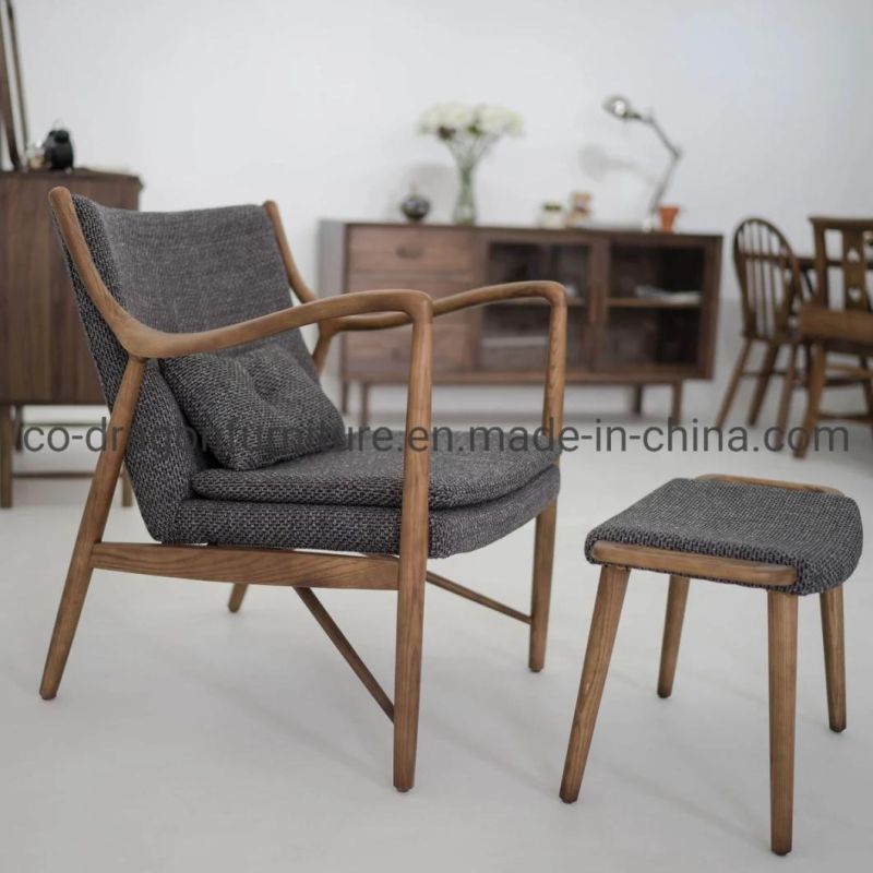 Fashion Solid Wood Fabric Leisure Chair for Modern Wooden Furniture