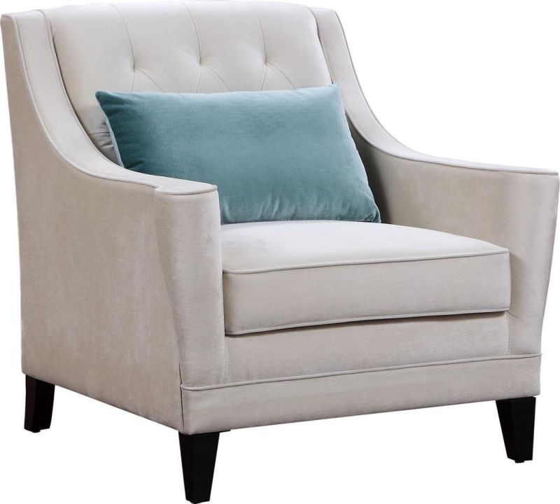 White Fabric Recliner Living Room Luxury Classical Sofa