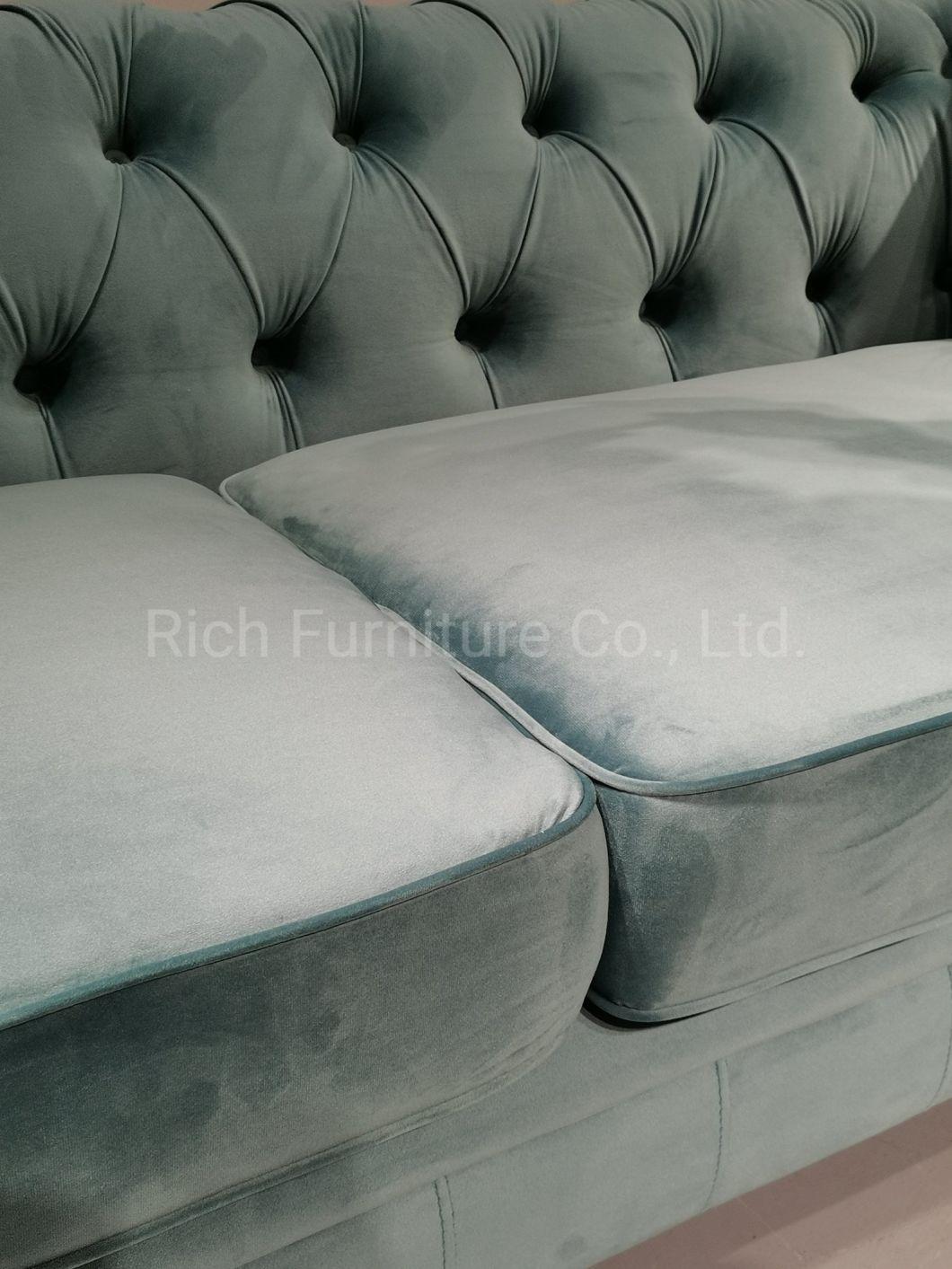 Classic Fabric Velvet Chesterfield Sofa