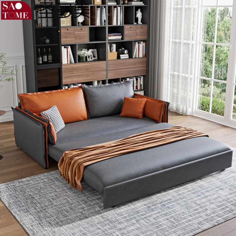 Modern Simple and Comfortable Expandable Double Function Sofa Bed