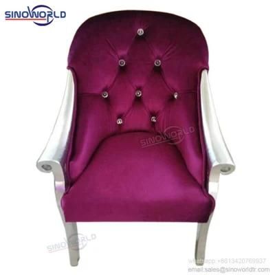 High Quality Design Sliver King Throne Chair Single Seat for Wedding and Banquet Chair