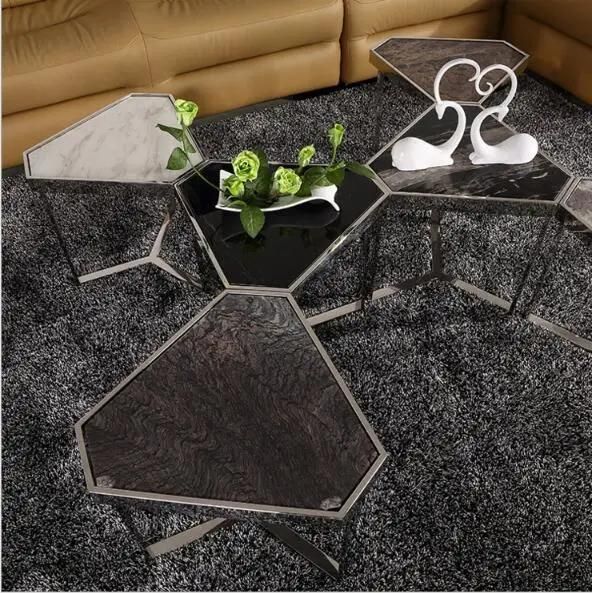 Modern Geometric Shape Square Side / End Table / Coffee Table