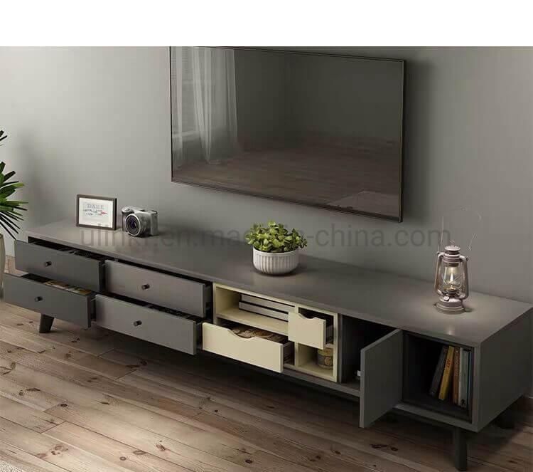 Grey Color Elegant Coffee Table TV Cabinet Home Furnitur Living Room Use TV Stand