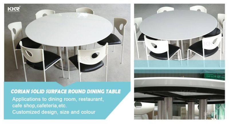 Dining Table White Solid Surface Long 4 Seaters Dining Tables